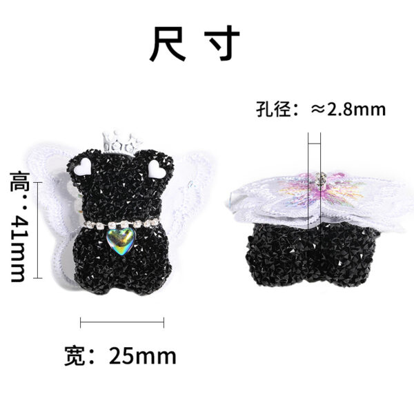 Wholesale beaded accessories wings bear sugar beads full diamond beads