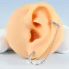 Wholesale 1 Piece Ear Cartilage Rings & Studs Lady Tropical Shiny Chain 304 Stainless Steel Zircon Ion Plating (IP) 18K Gold Plated