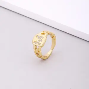 M Letters Ring / Adjustable Opening