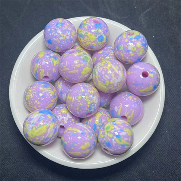 Wholesale Spot 16mm Acrylic Painted Straight Hole Beads DIY Jewelry Mobile Phone Chain Beads Pen and Other Material Accessories