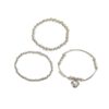 Wholesale Cross-border European and American Jewelry Ins Niche Design Bracelet Sweet Cool Love Pendant Beaded Beaded Love Bracelet 3-piece Set