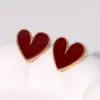304 Stainless Steel Heart Shape PVD Coated 18K Real Gold Plated 18K Gold Sweet Simple Style Waterproof Non Tarnish Plating Ear Studs
