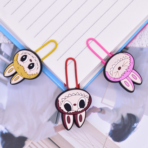 Wholesale Random 50pcs Bookmark Anime Soft Rubber Paper Clip OLY Exclusive