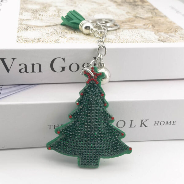 oly-274ea866611dae3d5147a2cc98a9ce54 Wholesale Christmas tree diamond studded keychain