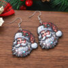Wholesale Cute and quirky Santa Claus pendant earrings for Christmas