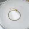 Wholesale Simple Style Shiny Solid Color Titanium Steel Plating Inlay Zircon Tennis Bracelet