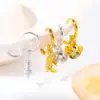 Wholesale 1 Pair Simple Style Boots Plating Copper 18k Gold Plated Drop Earrings