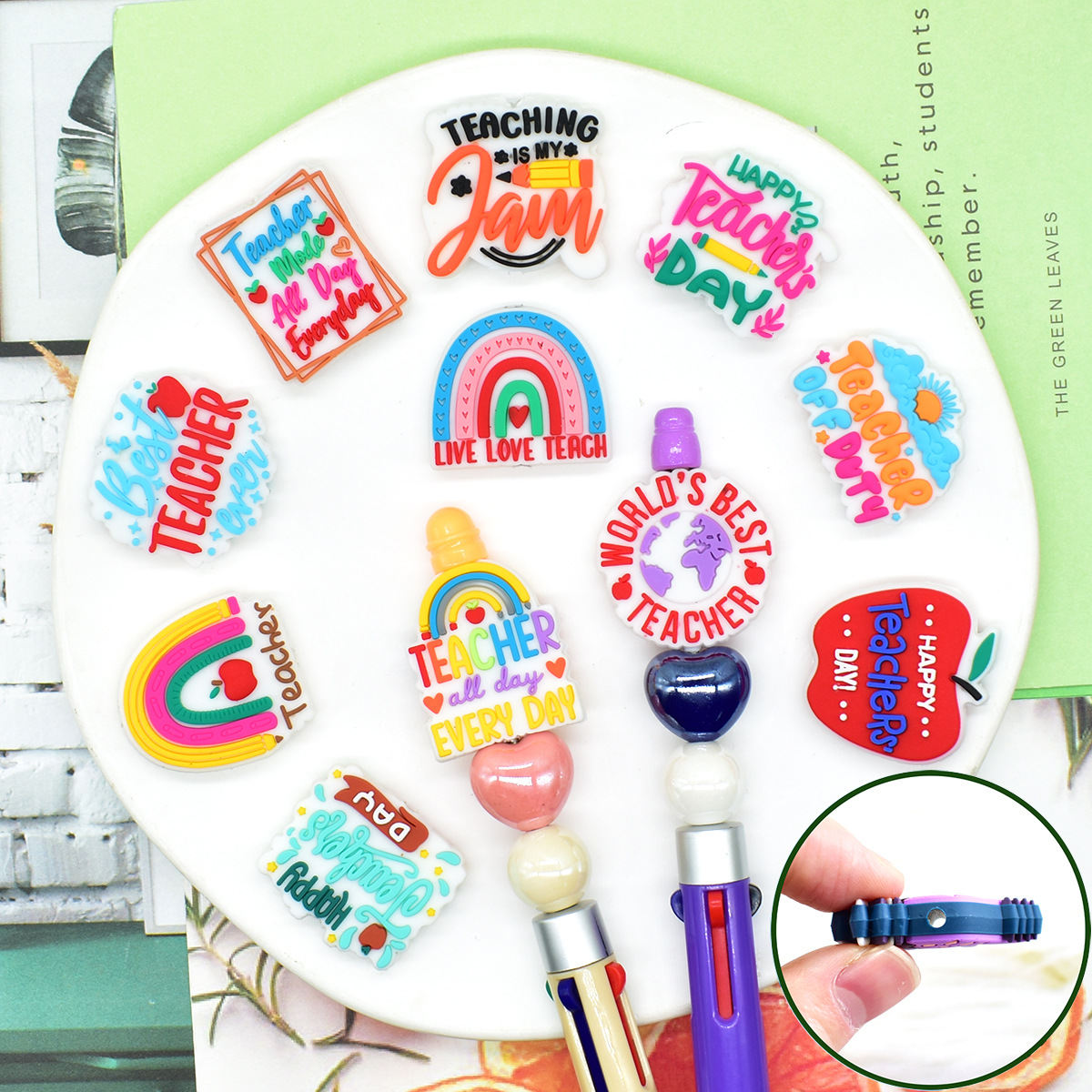 Wholesale Teacher Series Cartoon Soft Rubber Beads