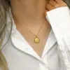 Wholesale PVD Coated Real Gold Plated 18K Gold Geometric 304 Stainless Steel Fashion Waterproof Non Tarnish 304 Stainless Steel Necklace