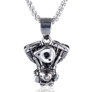 Wholesale Promotional AliExpress Men Retro Motorcycle Stainless Steel Chain Punk Gothic Moto Engine Engine Necklace
