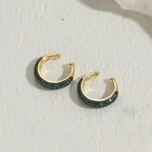 14K Real Gold Dark / Green