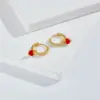 Wholesale Fashion Heart-shaped Earrings Ear Buckle Drop Oil Copper Earrings