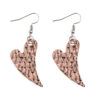Wholesale Heart-shaped textured retro earrings