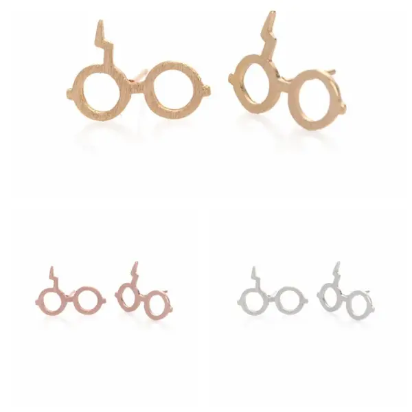 PVD Coated 18K Gold Real Gold Plated Glasses 304 Stainless Steel Fashion Waterproof Non Tarnish Ear Studs