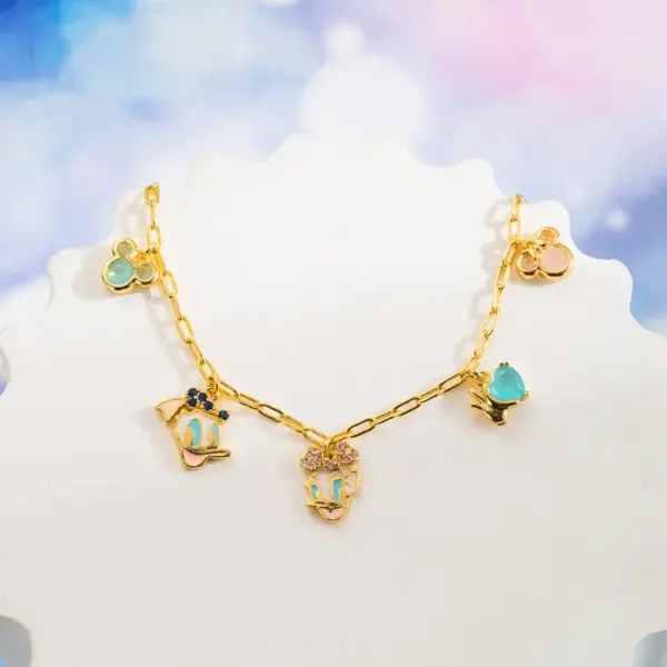 Wholesale 1 Set Yakemiyou Sweet Commute Flower Butterfly Inlay Copper Acrylic Zircon 14K Gold Plated Water Plating Drop Earrings