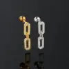Wholesale Fashion Full Diamond Screw Ball Zircon Lip Print Heart-shaped Pierced Earrings Women's Style Geometric Pattern Personality Craft Earrings