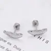 Wholesale 1 Pair Simple Style Moon Heart Shape Plating 304 Stainless Steel 18K Gold Plated Ear Studs