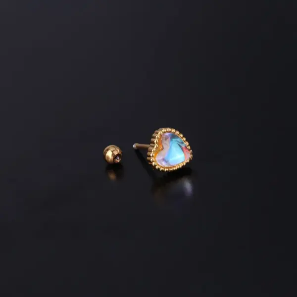Ear Cartilage Rings & Studs Lady Geometric Copper Plating Artificial Gemstones