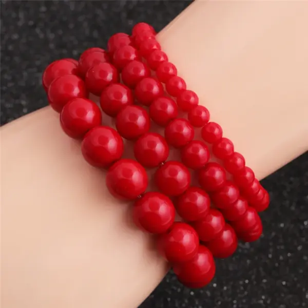 Wholesale Fashion Geometric Beaded No Inlaid Beaded Chain Bracelets In Bulk