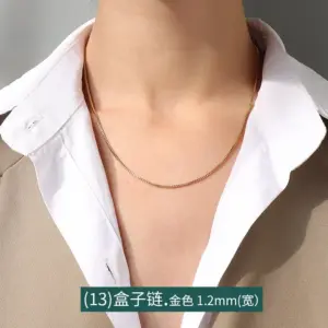 Golden Box Chain 40 5cm / 100 Pieces in a Bundle (Naked for Personal Use)