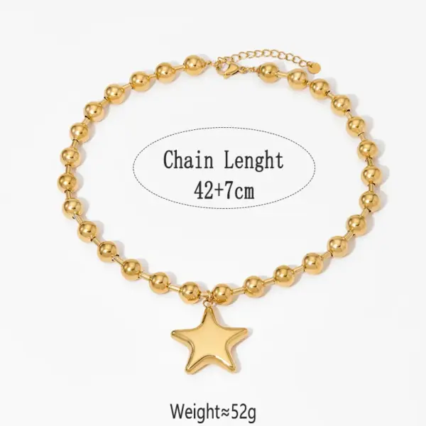 Wholesale Stainless Steel Geometric Exaggerated Style Trendy Pendant Necklace For Women, Unique Hip-Hop Fashion High-Quality Non-Fading Jewelry Wholesale