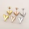 Fashion Heart Shape Stainless Steel Plating Drop Earrings 1 Pair