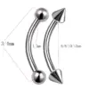 Wholesale 1 Piece Titanium Alloy Simple Style Eyebrow Studs Solid Color Lip Rings Eyebrow Studs