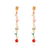 Wholesale Colorful rhinestone Christmas tree earrings
