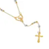 Wholesale 304 Stainless Steel Gold Plated Vacuum Electroplating (In Furnace) Gold Steel Color Cross Heart Shape Religious Simple Style Women's Necklace