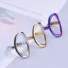 PVD Coated Real Gold Plated Solid Color 304 Stainless Steel Commute Waterproof Non Tarnish Rings