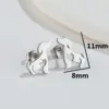 oly-27bc591c132981d69b0b28fb20c6c649 Wholesale PVD Coated 18K Gold Real Gold Plated Dog 304 Stainless Steel Simple Style Waterproof Non Tarnish Ear Studs
