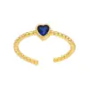 Wholesale Copper Plating Inlay Heart Shape Zircon Open Rings