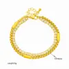 Wholesale PVD Coated 18K Gold Plated Round 304 Stainless Steel Simple Style Commute Waterproof Non Tarnish 304 Stainless Steel Bracelets