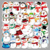 oly-27d1fda78203988ce2aeb21834801a02 Wholesale 50pcs/pack snowman graffiti cartoon sticker waterproof