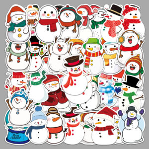 Wholesale 50pcs/pack snowman graffiti cartoon sticker waterproof
