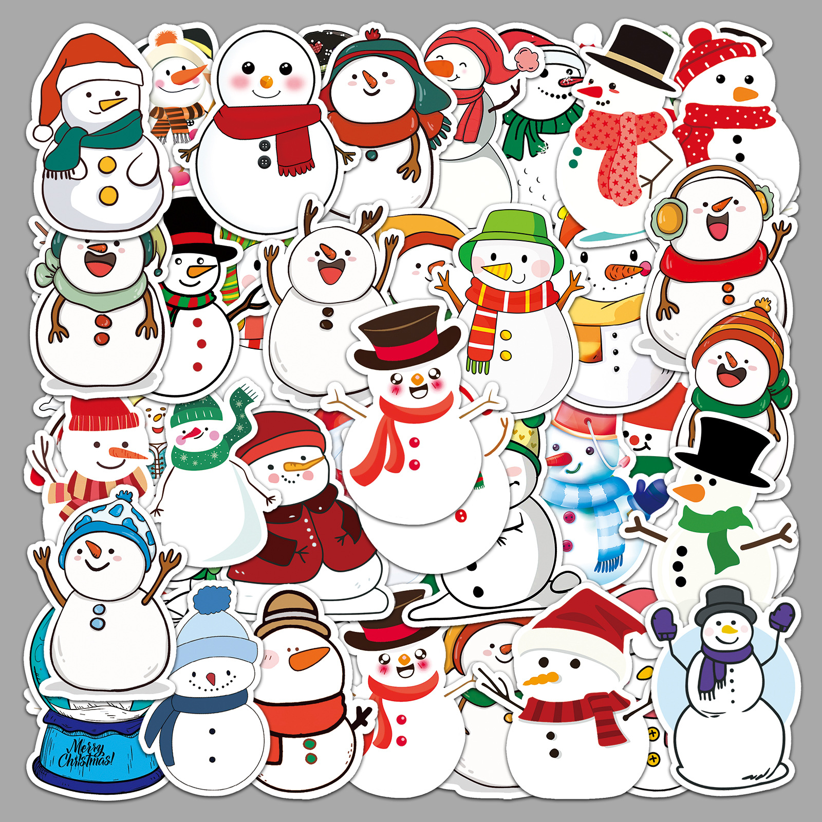 Wholesale snowman graiti cartoon sticker waterproof