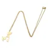 Wholesale Jewelry Fashion Dog 201 Stainless Steel 18K Gold Plated Plating Stainless Steel Necklaces