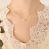 Wholesale PVD Coated Real Gold Plated Geometric Titanium Steel Fashion Waterproof Non Tarnish Necklace