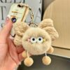Wholesale New Cute Rex Rabbit Plush Bow Coal Ball Bag Pendant School Bag Car Doll Pendant Keychain Cartoon