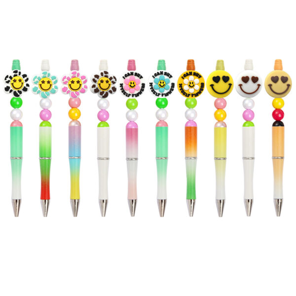 Wholesale Smiley face series cartoon flower beaded