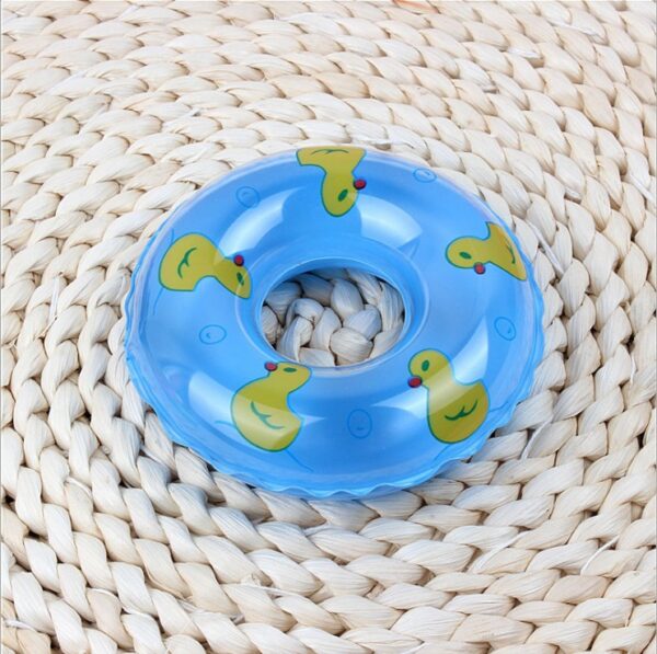 Wholesale Mini Swimming Ring for Children Playing in the Water and Bathing Toys Little Yellow Duck Accessories Milk Tea Shop Donut Small Swimming Ring