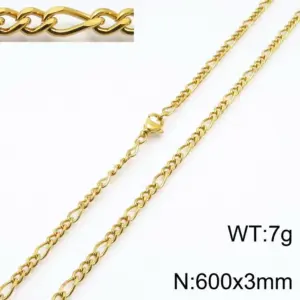 Gold 600 * 3mm = Necklace KN197282-Z