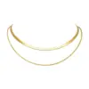 Wholesale PVD Coated Gold Plated Solid Color Stainless Steel Hip-Hop Simple Style Waterproof Non Tarnish 304 Stainless Steel Necklace