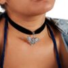 oly-27e4681747746f216c6e8fcb9b702681 Wholesale Butterfly Pendant Veet Choke Necklace Factory Direct Sale