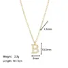 Wholesale Ion Plating (IP) 16K Gold Platinum Real Gold Plated Letter 304 Stainless Steel Simple Style Waterproof Non Tarnish 304 Stainless Steel Pendant Necklace