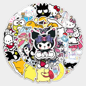 Wholesale 51 Sanrio Cartoon Cute Kulomi Pudding Dog Parchal Dog Trunk Water Cup Guitar Skateboard Sticker
