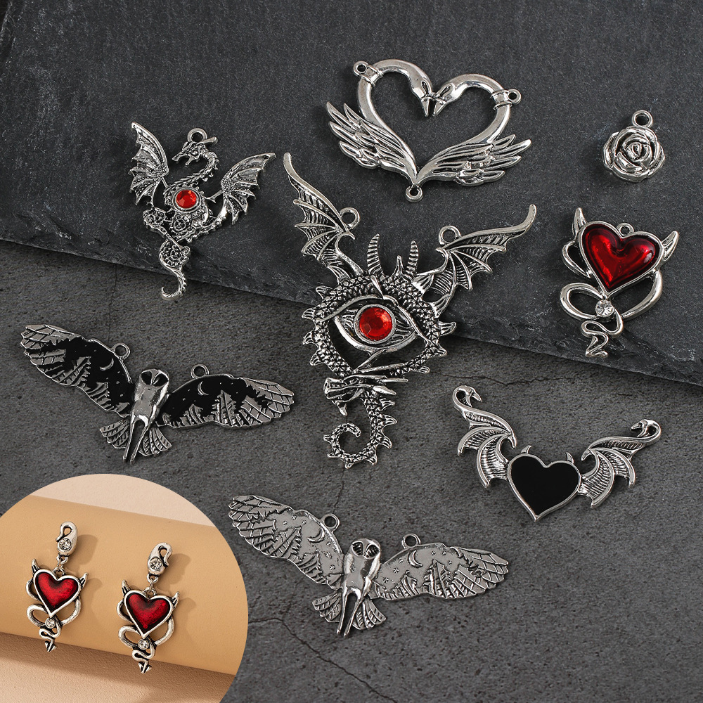 Wholesale European and American Gothic Style Aessories Alloy Jewelry Festival Party Diablo Punk Love DIY Necklace Pendant