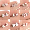 Wholesale PVD Coated Real Gold Plated Apple Stainless Steel Simple Style Waterproof Non Tarnish Ear Studs
