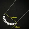 Wholesale Jewelry Fashion Leaf 201 Stainless Steel 18K Gold Plated Plating Stainless Steel Necklaces
