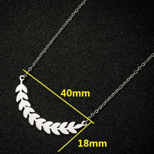 Wholesale Jewelry Fashion Leaf 201 Stainless Steel 18K Gold Plated Plating Stainless Steel Necklaces